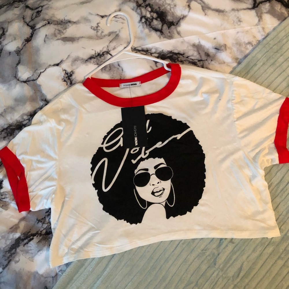 “good vibes” crop top